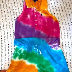 Little girls tie dye Ralph Lauren romper